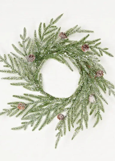 Snowy Soft Touch Norfolk Pine Wreath - Snowy Soft Touch Norfolk Pine Wreath - Default Title - Salt and Honey