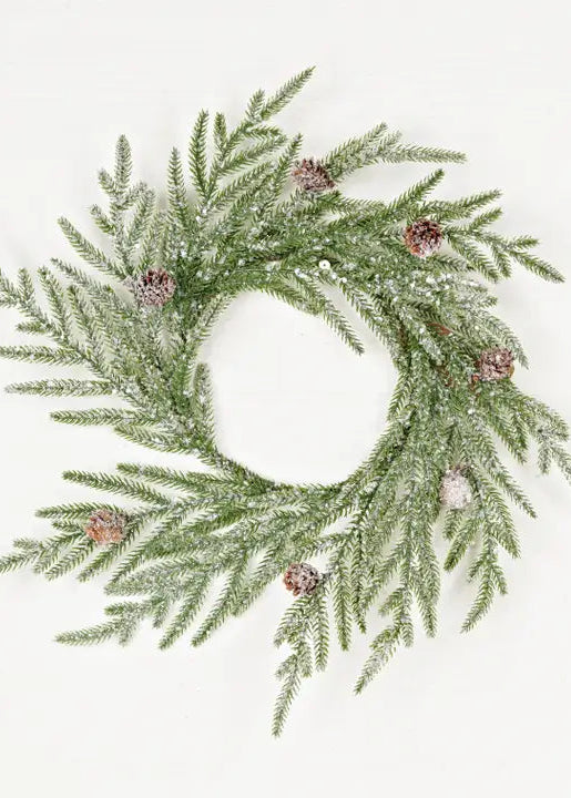 Snowy Soft Touch Norfolk Pine Wreath - Snowy Soft Touch Norfolk Pine Wreath - Default Title - Salt and Honey