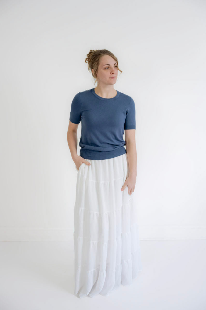 Sydney Knit Top in Deep Navy