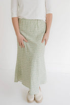 Cicily Ditsy Floral Skirt in Soft Sage- FINAL SALE - Womens - Bottoms - Skirts