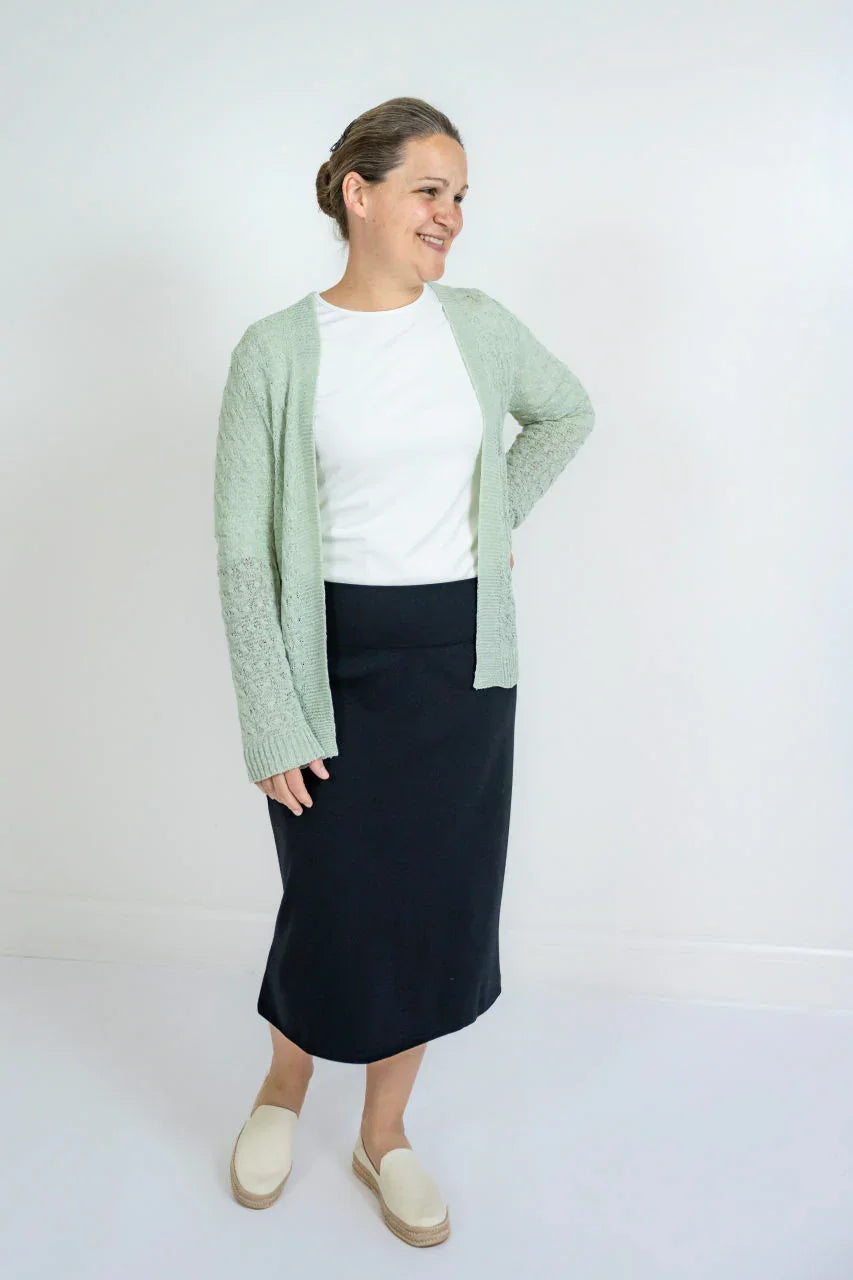 Quinn Knit Midi Skirt in Black - Quinn Knit Midi Skirt in Black - XS - Salt and Honey