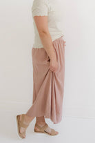 Maya Midi Skirt in Rose - Womens - Bottoms - Skirt