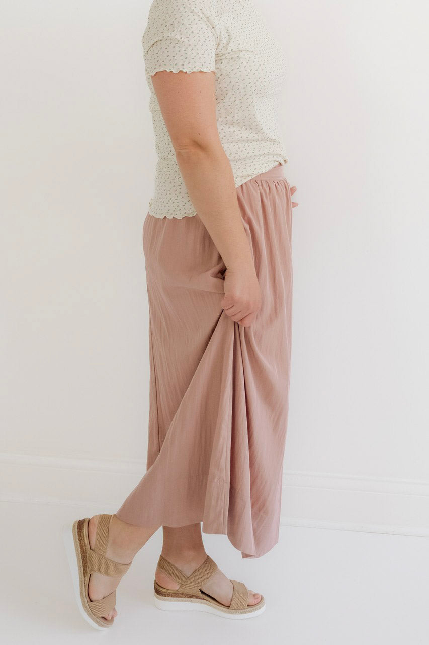 Maya Midi Skirt in Rose