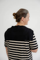 Emmett Knit Midi Dress in Black Stripes- FINAL SALE - Womens - Dresses