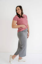 Laine Athletic Top in Antique Pink - Womens - Tops - Shirts