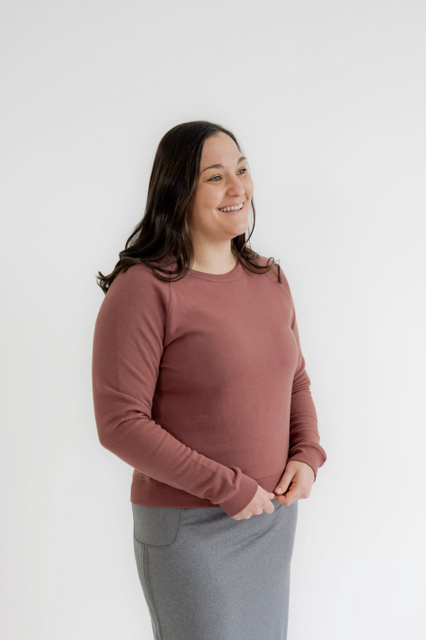 Noa Fleece Sweatshirt in Sepia- FINAL SALE - Womens - Tops - Sweaters