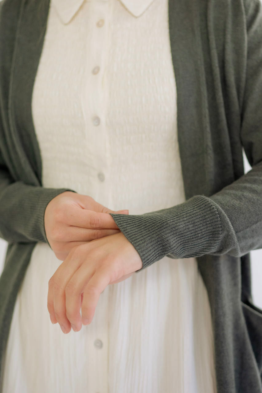 Kacie Open Front Cardigan in Spruce - Kacie Open Front Cardigan in Spruce - S - Salt and Honey