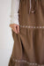 Kendall Gingham Detail Cotton Skirt in Mocha - FINAL SALE - Kendall Gingham Detail Cotton Skirt in Mocha - FINAL SALE - S - Salt and Honey