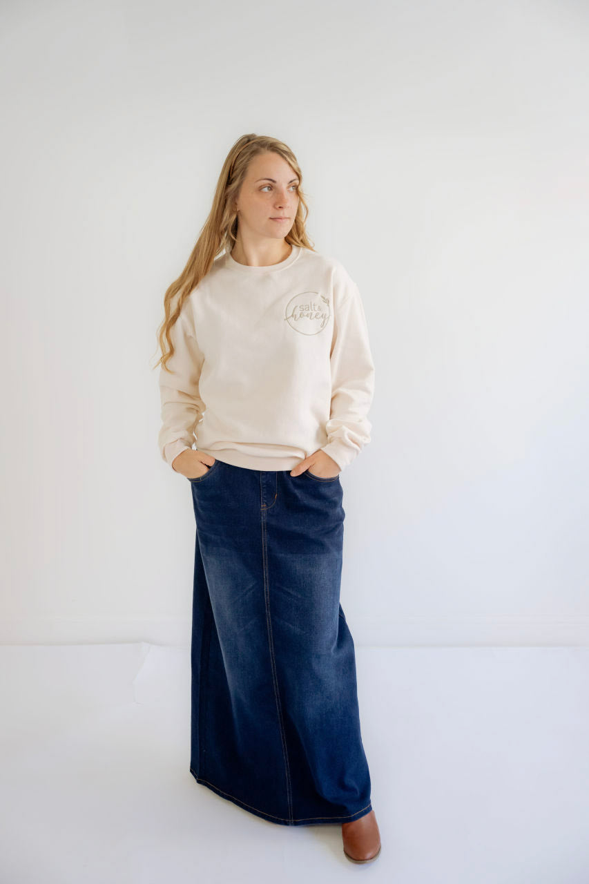 Rosemary Denim Skirt in Dark Wash