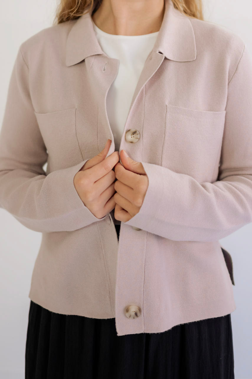 Avalon Knit Jacket in Mauve - Avalon Knit Jacket in Mauve - SM - Salt and Honey
