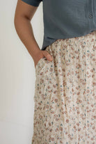 Marynn Floral Maxi Crinkle Skirt in Rosewood - Womens - Bottoms - Skirt