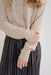 Arlowe Ruffle Cardigan in Oatmeal - Arlowe Ruffle Cardigan in Oatmeal - S - Salt and Honey