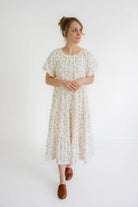 Karina Floral Midi Dress in Blue Fog Floral- FINAL SALE - Womens - Dresses