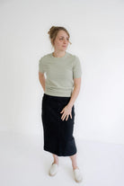 Mariel Knit Sweater Top in Sage - Womens - Tops - Sweaters