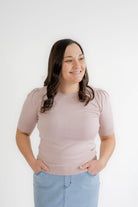 Maysen Knit Sweater Top in Blush - Womens - Tops - Sweaters
