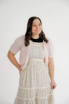 Anya Pointelle Cardigan in Blush Pink - Womens - Outerwear - Cardigans