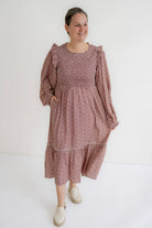 Chloe Floral Midi Dress in Rose- FINAL SALE - Womens - Dresses