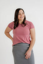 Laine Athletic Top in Antique Pink - Womens - Tops - Shirts