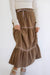 Kendall Gingham Detail Cotton Skirt in Mocha - FINAL SALE - Kendall Gingham Detail Cotton Skirt in Mocha - FINAL SALE - S - Salt and Honey