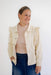 Tiffany Ruffled Denim Jacket in Cream - Tiffany Ruffled Denim Jacket in Cream - S - Salt and Honey