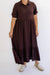 Portlyn Button Midi Dress in Espresso - FINAL SALE - Portlyn Button Midi Dress in Espresso - FINAL SALE - XS - Salt and Honey