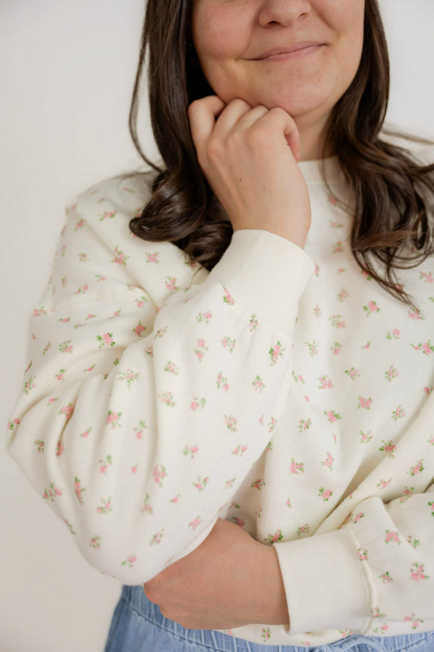 Clara Ditsy Floral Sweatshirt Primrose