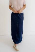 Caroline Knit Maxi Skirt in Navy - Womens - Bottoms - Skirts