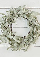 Flocked Herb Leaves Small Wreath - Home - Decor - Greenery