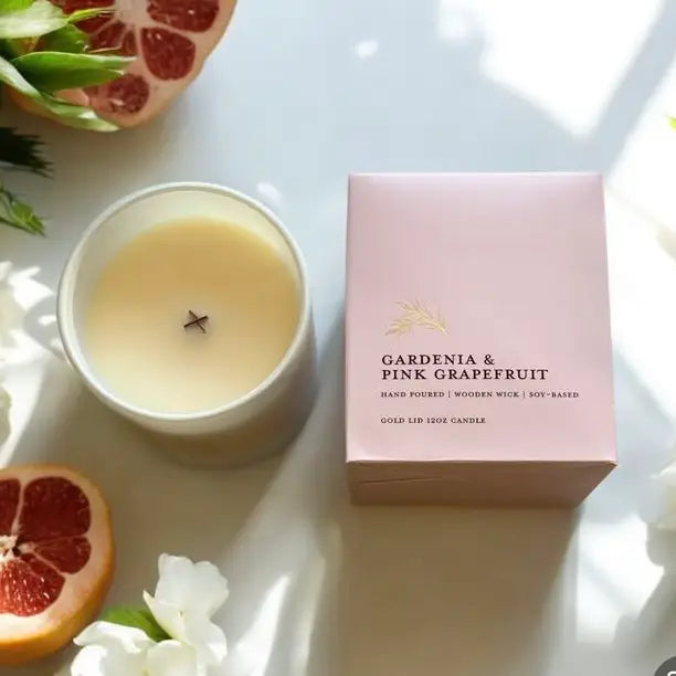 Gardenia & Pink Grapefruit 12 oz Candle - Home - Decor - Candles