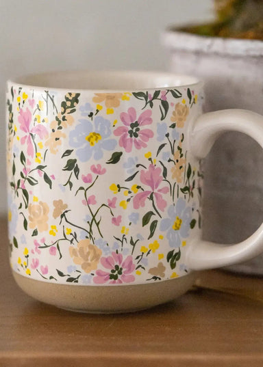 Floral Stoneware Mug - Floral Stoneware Mug - Default Title - Salt and Honey