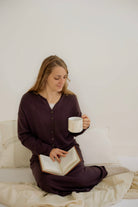 Arden Midi Knit Sweater Skirt in Plum - Arden Midi Knit Sweater Skirt in Plum - XS - Salt and Honey