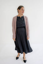 Genova Button Midi Dress in Black- FINAL SALE - Womens - Dresses