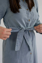 Wrenna Chambray Denim Midi Dress - Wrenna Chambray Denim Midi Dress - S - Salt and Honey