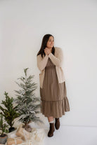 Wilson Houndstooth Dress in Chestnut - Wilson Houndstooth Dress in Chestnut - S - Salt and Honey