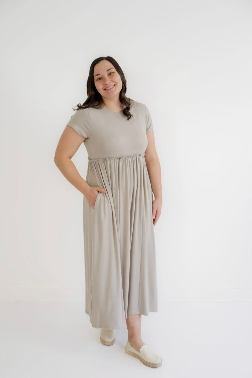 Rachel Knit Maxi Dress in Taupe- FINAL SALE - Womens - Dresses