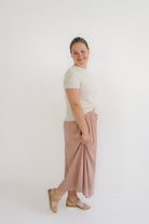Leisha Ribbed Top in Rose Ditsy Floral - Womens - Tops - Shirts