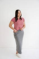 Laine Athletic Top in Antique Pink - Womens - Tops - Shirts