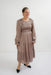 Charlotte Smocked Satin Dress in Mauve - Charlotte Smocked Satin Dress in Mauve - S - Salt and Honey