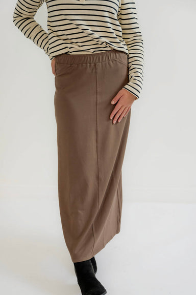 Caroline Knit Maxi Skirt in Mocha - Caroline Knit Maxi Skirt in Mocha - XS - Salt and Honey
