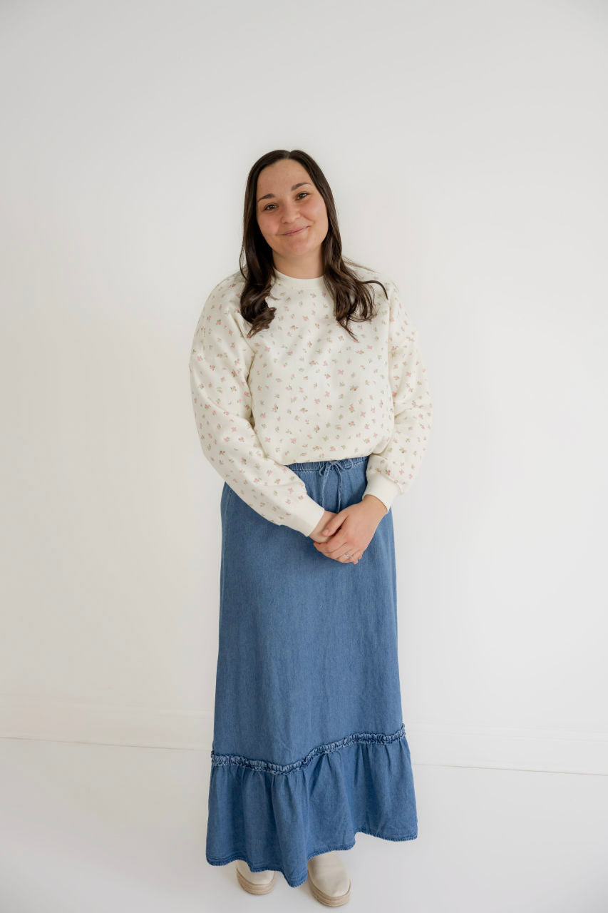 Clara Ditsy Floral Sweatshirt Primrose