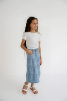 Denver Girls Tiered Denim Skirt - Girls - Bottoms - Skirts