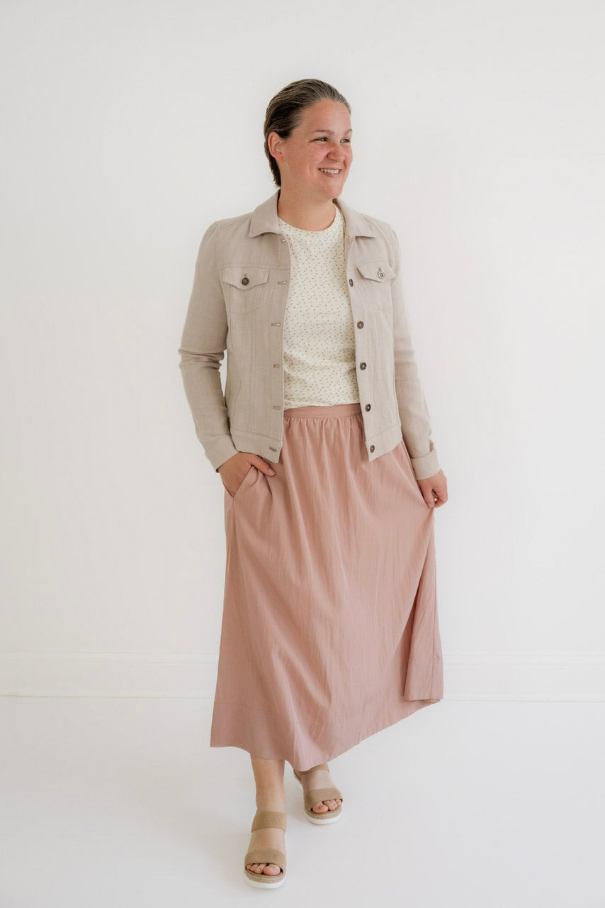 Leisha Ribbed Top in Rose Ditsy Floral