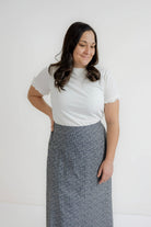 Phoenix Ruffle Cotton Top in Ivory - Womens - Tops - Shirts