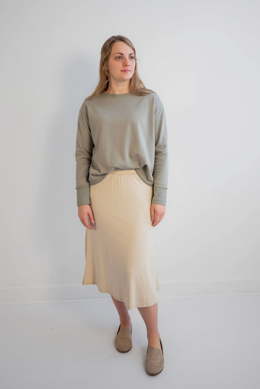 Brighton Knit Midi Skirt in Toasted Marshmallow