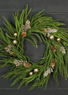 Golden Holiday Norfolk Pine Wreath - Golden Holiday Norfolk Pine Wreath - Default Title - Salt and Honey