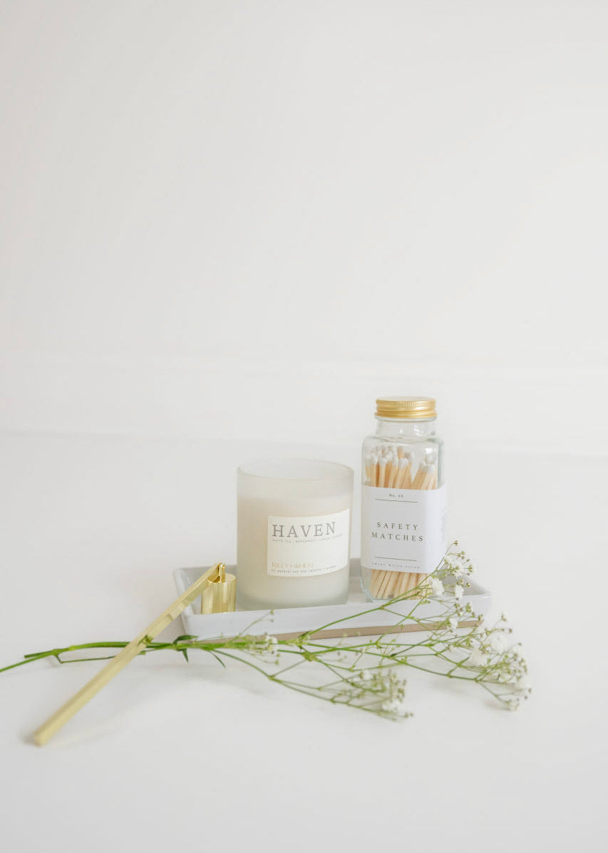 Safety Matches in Glass Jar - Home - Decor - Candles