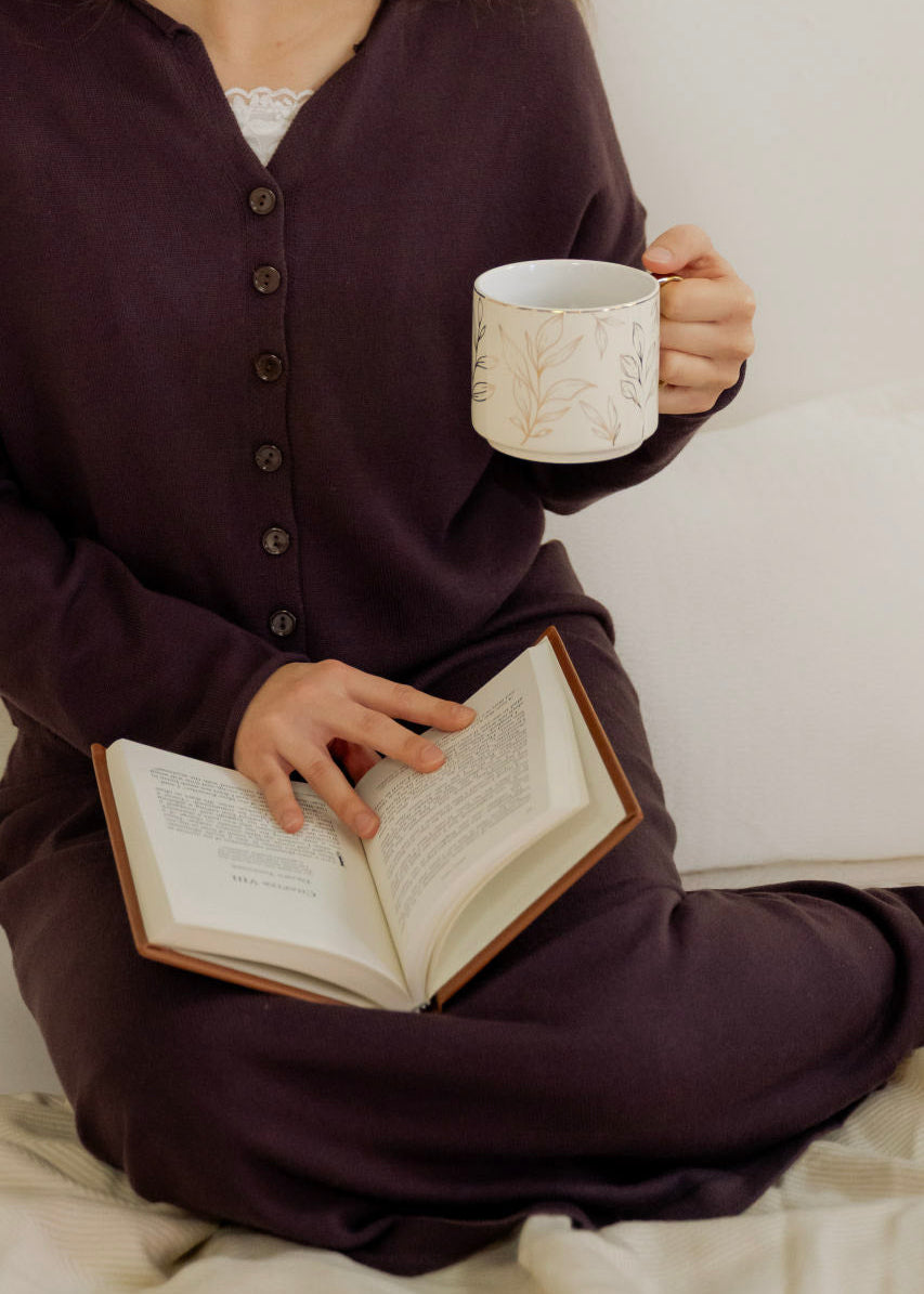 Gold Leaves Coffee Mug - Gold Leaves Coffee Mug - Default Title - Salt and Honey