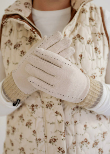 Windproof Wool Gloves in Khaki - Windproof Wool Gloves in Khaki - Default Title - Salt and Honey