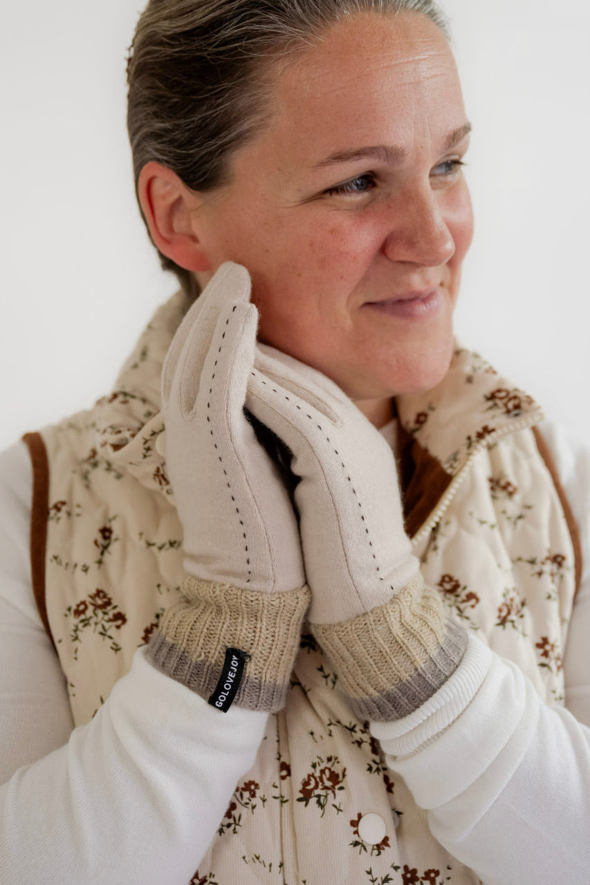 Windproof Wool Gloves in Khaki - Windproof Wool Gloves in Khaki - Default Title - Salt and Honey