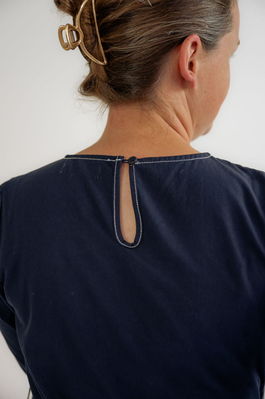 Skylar Waist Tie Midi Dress in Navy - LIMITED TIME SALE - Skylar Waist Tie Midi Dress in Navy - LIMITED TIME SALE - S - Salt and Honey